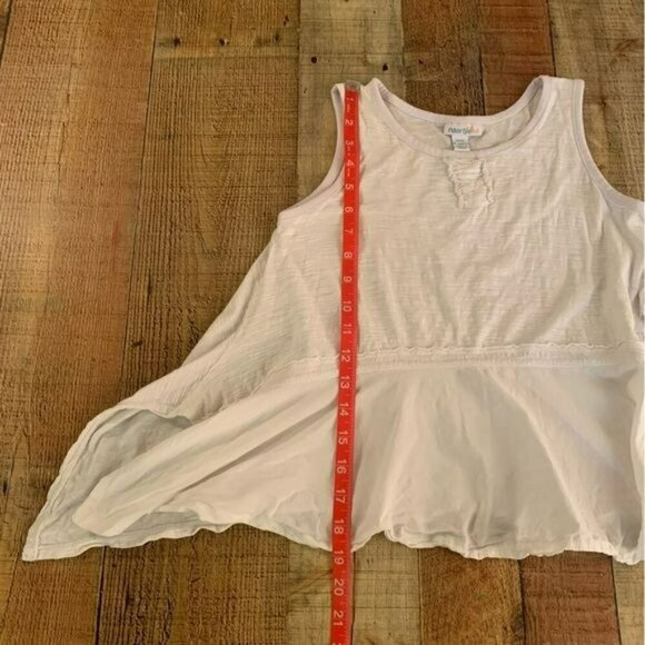 Naartjie girls size XXXL 9Y oversized white tank top blouse with lace - Picture 7 of 7